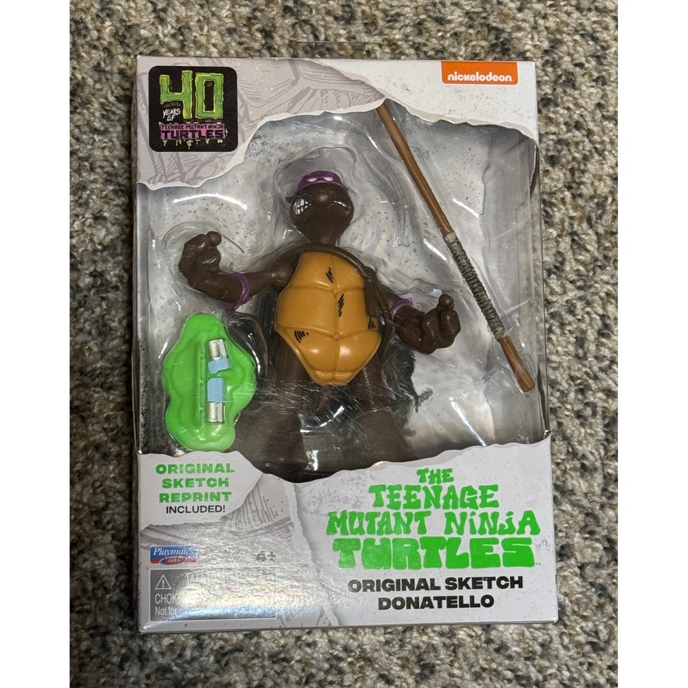 TMNT Original Sketch Donatello Action Figure 40 Year Teenage Mutant Ninja Turtle